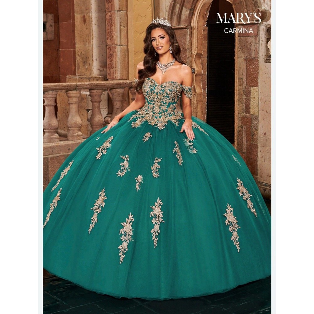 Mary's Quinceañera ball gown Size 0‎ NWT #MQ1080 Crown Included Underskirt Not